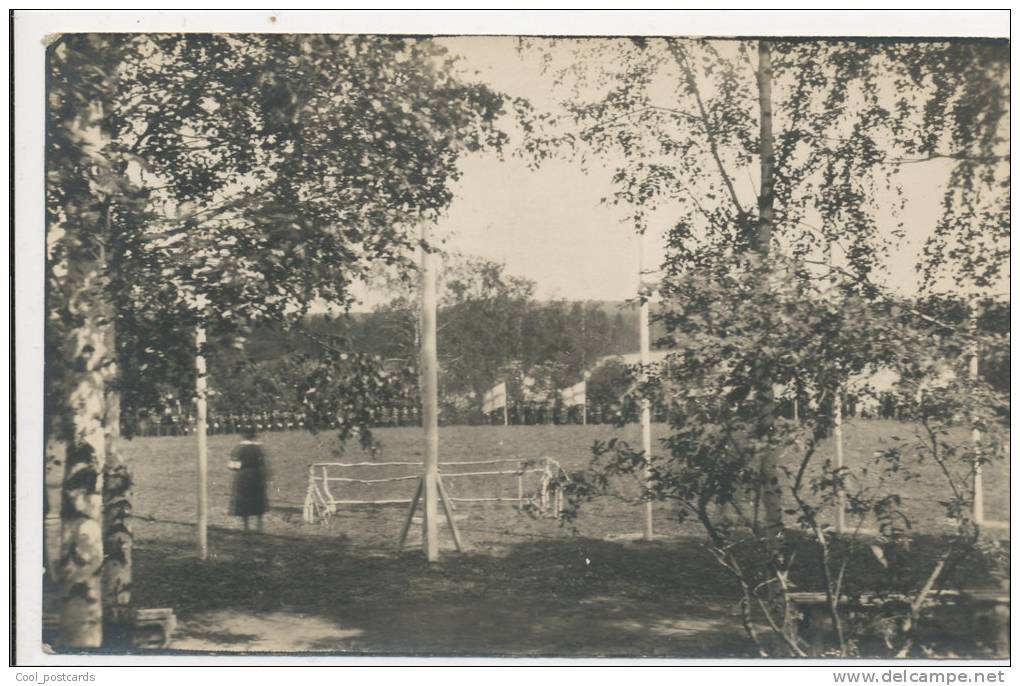 SCOUTING, INTERNATIONAL JAMBOREE IN FINLAND, GIRL SCOUTS IN CAMP,  EX Cond.  REAL PHOTO, 1931 - Scoutisme