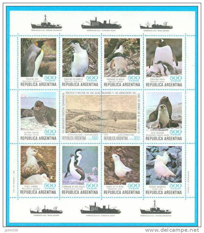 ARGENTINE: Bloc PINGOUINS OISEAUX DE MER 1980 / BF 25 - Penguins