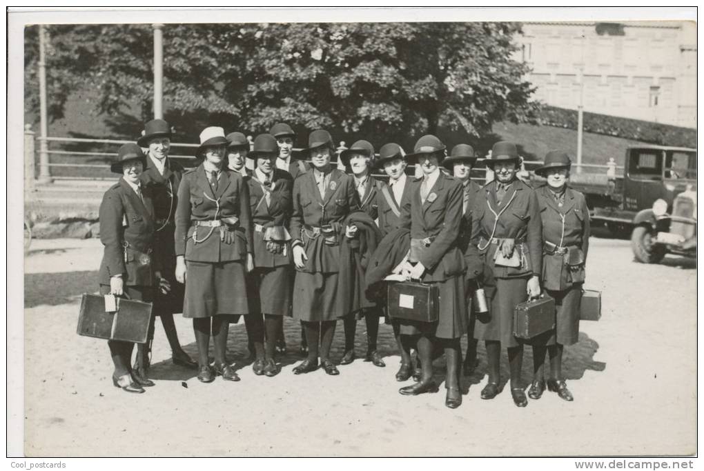 SCOUTING, INTERNATIONAL JAMBOREE IN FINLAND, GIRL SCOUTS, HEADQUARTER, EX Cond.  REAL PHOTO, 1931 - Pfadfinder-Bewegung