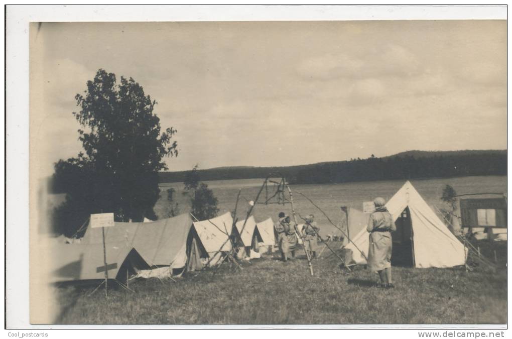 SCOUTING, INTERNATIONAL JAMBOREE IN FINLAND, GIRL SCOUTS, TENTS,  EX Cond.  REAL PHOTO, 1931 - Pfadfinder-Bewegung