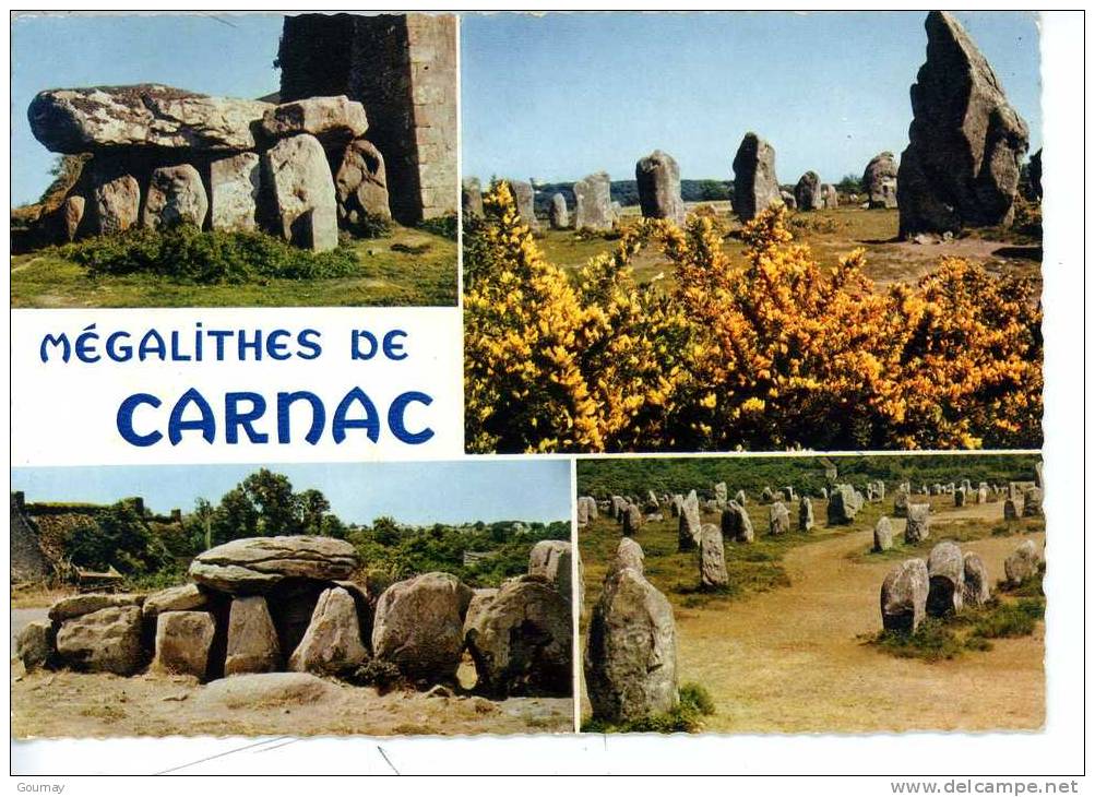 Mégalithes De Carnac - Alignements  Du Menec Et De Kermario - Multivues N°2591 éd Jos Dentelée - Dolmen & Menhirs