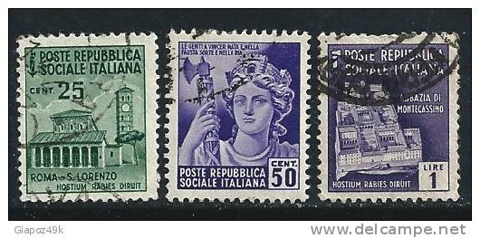 ● ITALIA - R.S.I. 1944/45 - Monumenti Distrutti - N.° 505 . . Usati - Senza Fil. - Cat. ? € - Lotto N. 1374 - Gebraucht