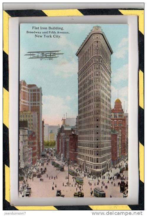 LOT DE 5 CARTES BUILDING ET HOTEL NEW YORK + 1 CHICAGO. FLAT IRON BUILDING AVEC AVION - 5 - 99 Cartoline