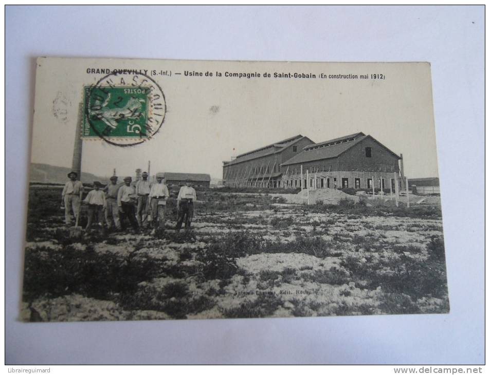 2hta - CPA  - GRAND QUEVILLY -  Usine De La Compagnie De Saint Gobain - En Construction Mai 1912- [76]Seine Maritime - Le Grand-Quevilly
