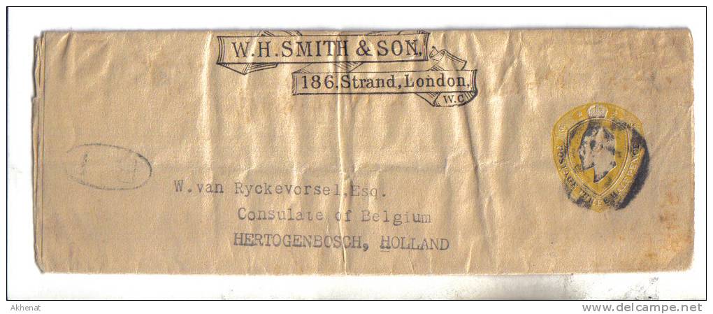 ENG68 - U.K. ,  FASCETTA W.H. SMITH & SON Diretta In Holland . Poco Fresco - Covers & Documents