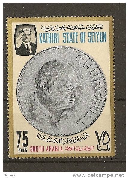 ARABIE DU SUD - KATHIRI - TIMBRE NEUF* N° 118 - 1967 - SIR WINSTON CHURCHILL - COTE 10 € - Aden (1854-1963)