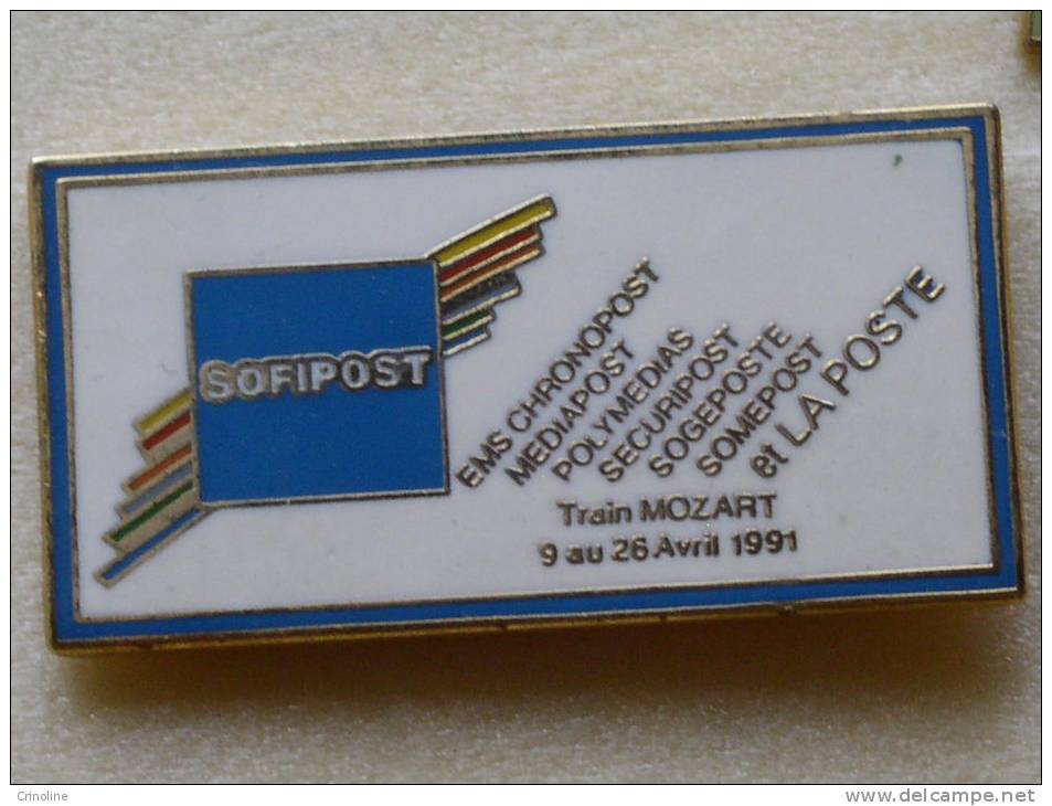 Pins -SIFIPOST- EGF- Poste-postes- Train Mozart 1991 -signé A B (Arthus Bertrand) - Arthus Bertrand