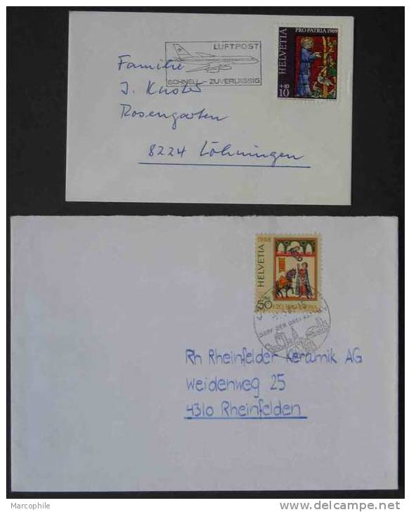 SUISSE - PRO PATRIA / 1966-1988 LOT DE 4 LETTRES / 3 IMAGES (ref 2894) - Lettres & Documents