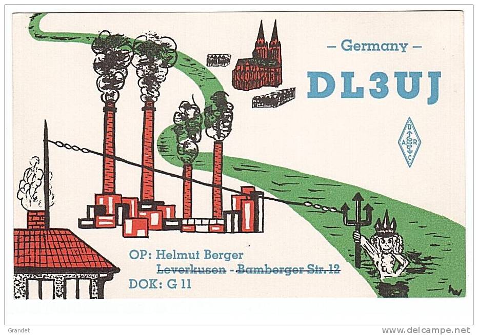 CARTE RADIO QSL - ALLEMAGNE - LEVERKUSEN - 1963. - Amateurfunk