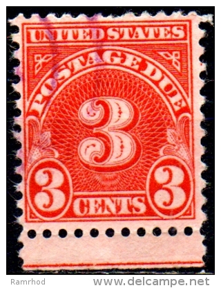 USA 1930 Postage Due - 3c. - Red -  FU - Postage Due