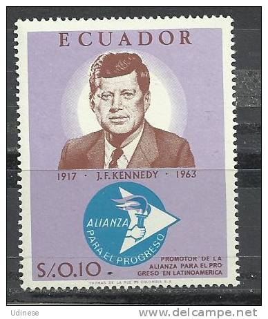 ECUADOR 1967 - PRESIDENT KENNEDY 0.10 - MNH MINT NEUF NUEVO - Kennedy (John F.)