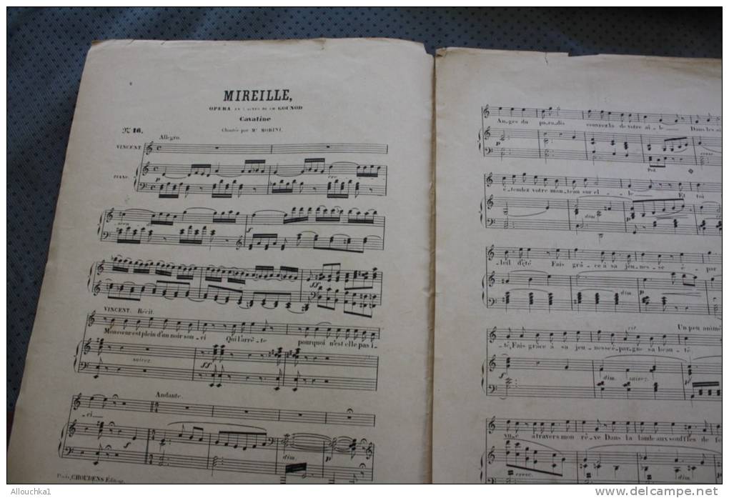 Musique,partition Musicale:Mireille:Charles Gounod Opéra En 3 Actes Tirés Du Poème De Frédéric Mistral Par Marcel Carré - Opera