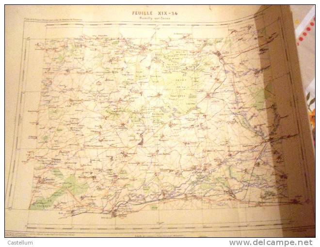 CARTE GEOGRAPHIQUE DE FRANCE-ROMILLY SUR SEINE-1880- AVEC ESTAMPILLE -CARTE SERVICE VICINAL - Geographical Maps