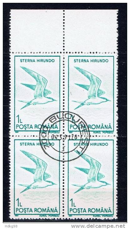 RO+ Rumänien 1991 Mi 4643 Vögel (1 Briefmarke, 1 Stamp, 1 Timbre !!!) - Gebraucht