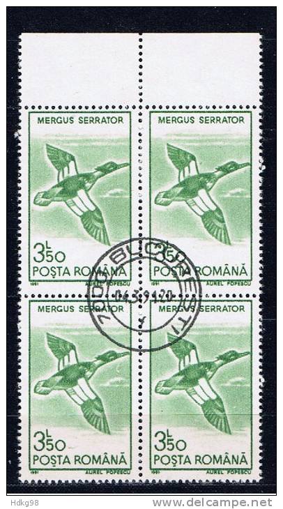 RO+ Rumänien 1991 Mi 4647 Vögel (1 Briefmarke, 1 Stamp, 1 Timbre !!!) - Gebraucht