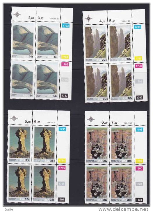 South Africa -1986 Scenic Beauty - Control Blocks - Unused Stamps