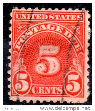 USA 1930 Postage Due - 5c Red FU SOME PAPER ATTACHED - Postage Due