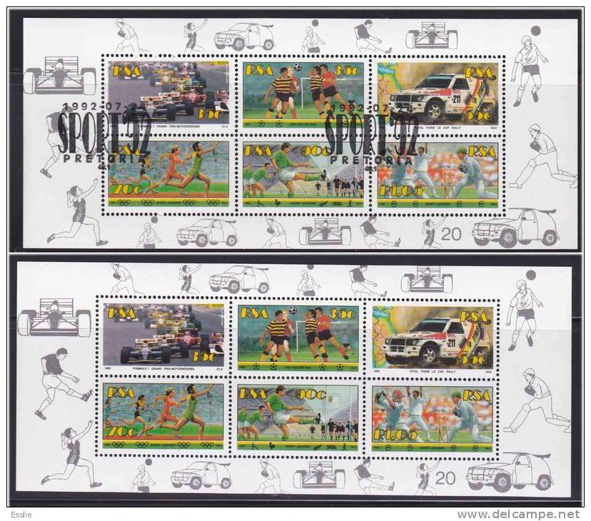 South Africa -1992 Sport - 2x Mini/Souvernier Sheets - Nuevos