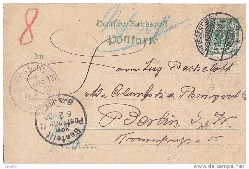 Allemagne - Gruss Aus Etablissement Bad Weissenfels - Postmark 1900 - Weissenfels