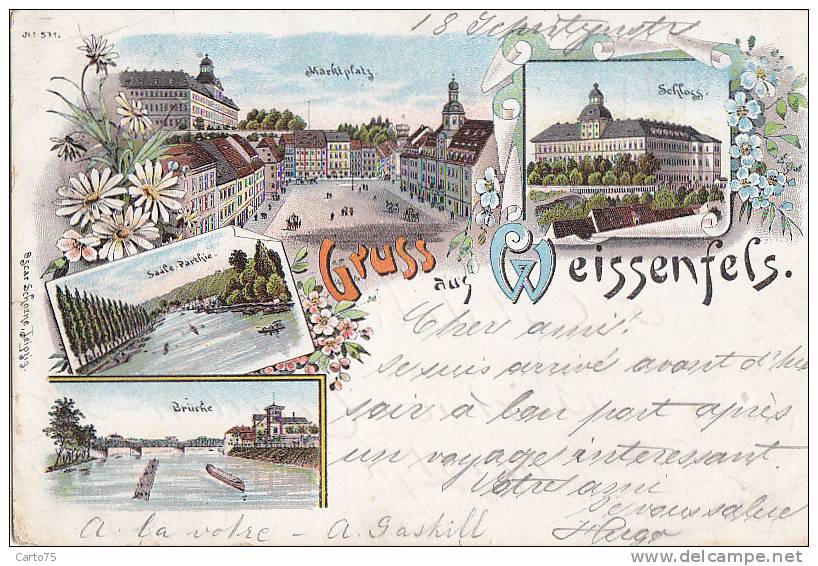 Allemagne - Gruss Aus Weissenfels - Oblitération 1897 - Weissenfels