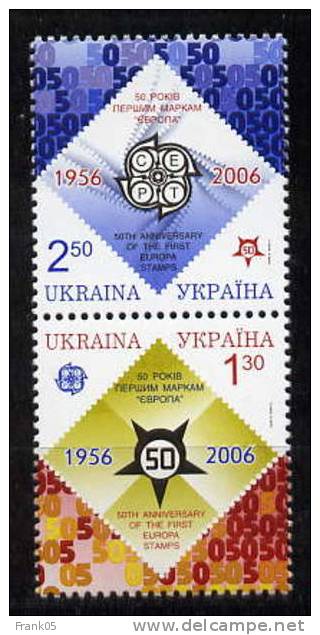 Ukraine 50th Anniversary Of The First Europe Stamp Satz / Set ** - 2006