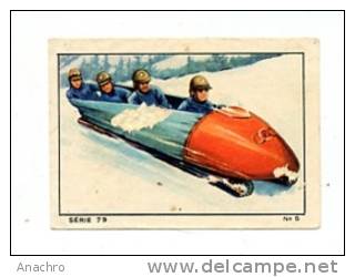 IMAGE ALBUM NESTLE / Série 79  Image N°  5  " Les SPORTS D´ HIVER " Equipe OLYMPIQUE De BOBSLEIGH FUSEE - Winter Sports