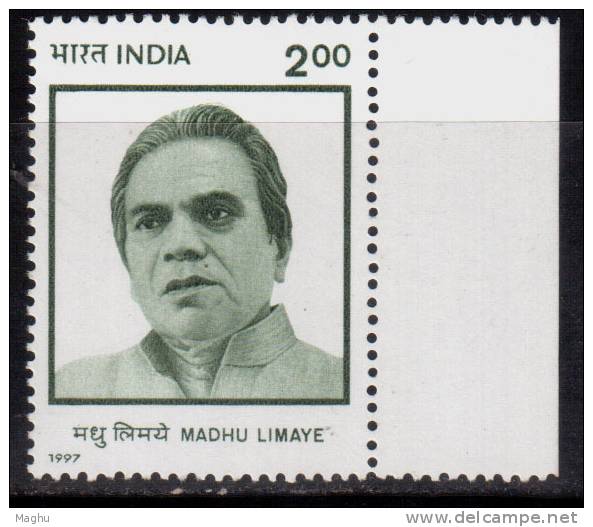 India MNH 1997, Madhu Limaye, Freedom Fighter, - Ungebraucht
