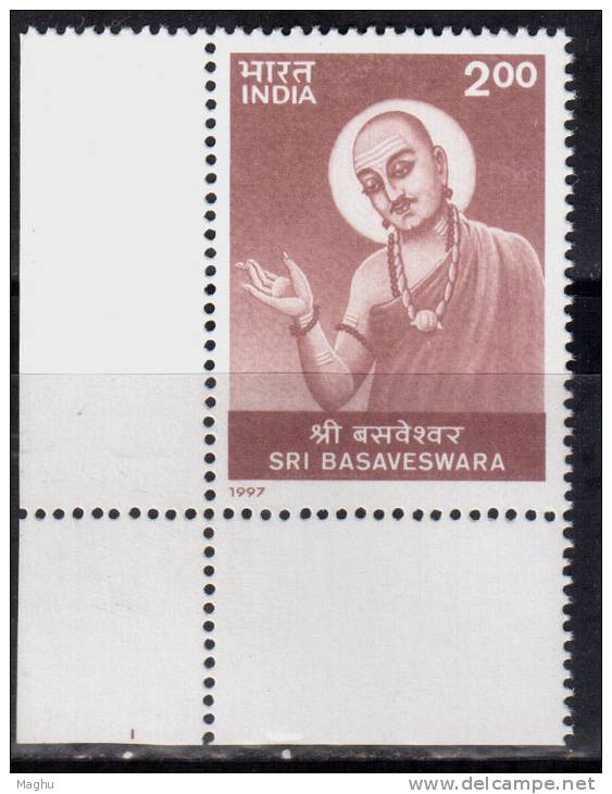 India MNH 1997, Sri Basaveswara, Philosopher, Reformer - Neufs