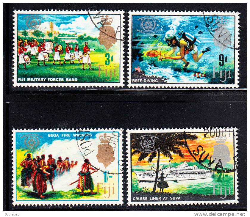 Fiji Used Scott #229-#232 International Tourist Year - Fidji (...-1970)