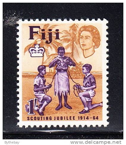 Fiji MNH Scott #207 1sh Scouts Of India, Fiji, Europe Tying Knot - 50th Anniversary Of Founding Of Fiji Boy Scouts - Fidji (...-1970)