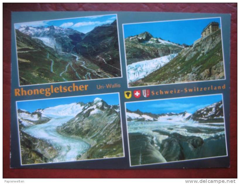 Oberwald (VS) -  Mehrbildkarte "Rhonegletscher Uri-Wallis / Schweiz - Switzerland" - Oberwald