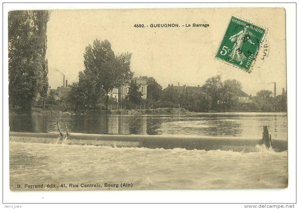 GUEUGNON(71)1913-le Barrage - Gueugnon
