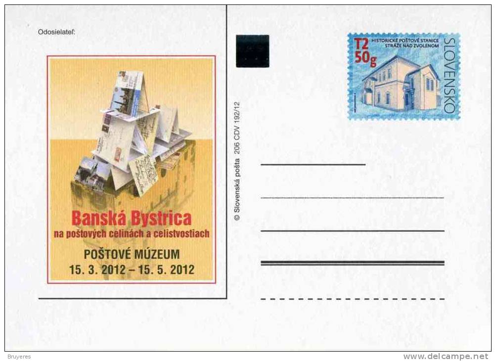 Entier Postal Sur CP Avec Illust. "Musée Postal : Banska Bystrica D'entiers Postaux" - Postcards