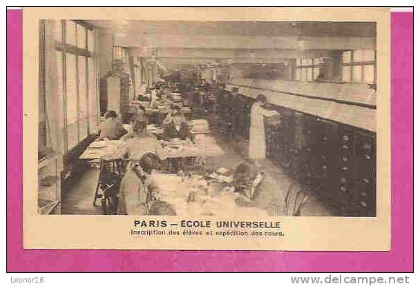 PARIS   - ** ECOLE UNIVERSELLE - 59 Bld EXELMANN ** ( Salle D´ Expédition Des Cours Et Inscription Des Elèves)  -  Edit/ - Enseignement, Ecoles Et Universités