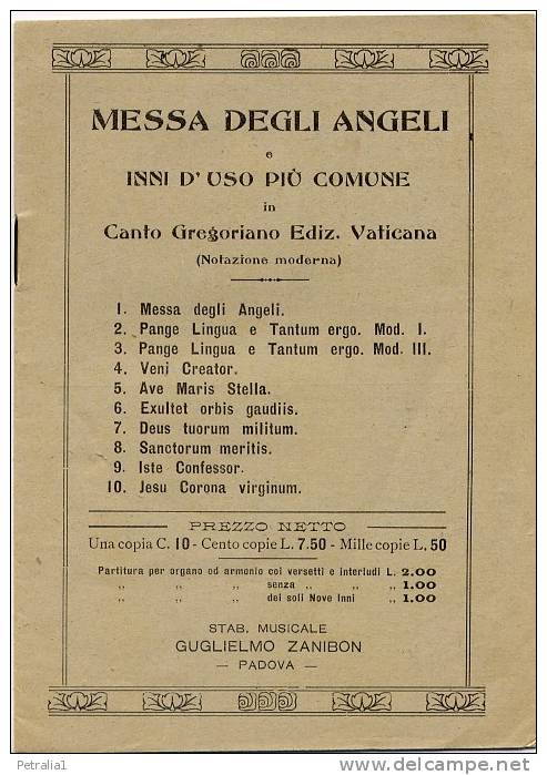 Lib 2 Messa Degli Angeli - Alte Bücher