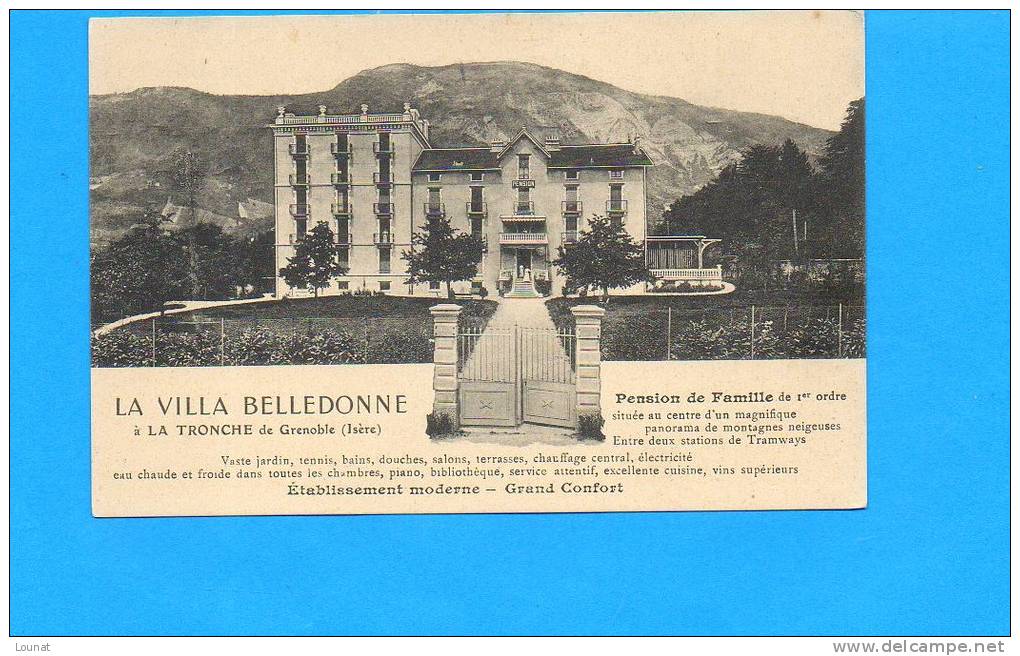 38 La VILLA BELLEDONNE à LA TRONCHE De Grenoble - Pension De Famille De 1er Ordre - La Tronche