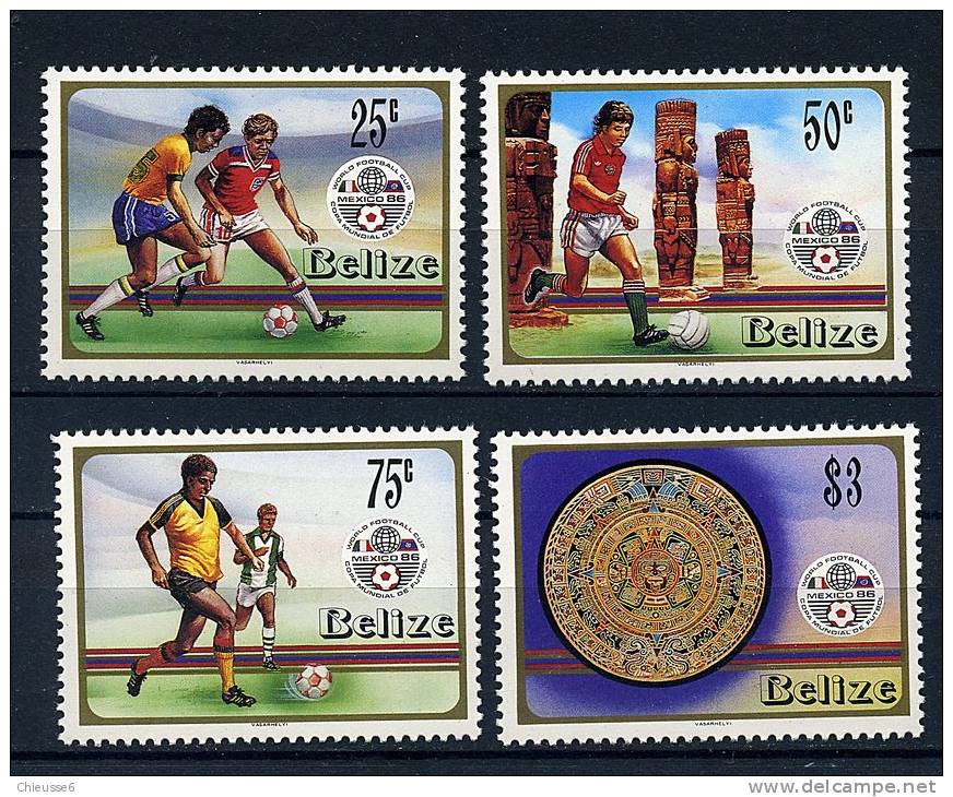 Belize** N° 804 à 807 - Mexico 86 Coupe Du Monde De Foot - Belize (1973-...)