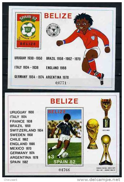 Belize ** Blocs N° 33/34 - 'Espana 82" Coupe Du Monde De Foot - Belize (1973-...)