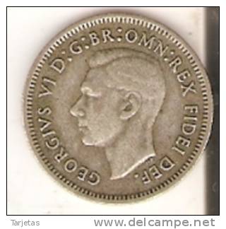 MONEDA DE PLATA DE AUSTRALIA DE 6 PENCE DEL AÑO 1951  (COIN) SILVER,ARGENT - Otros & Sin Clasificación