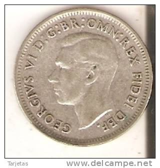 MONEDA DE PLATA DE AUSTRALIA DE 1 SHILLING DEL AÑO 1952  (COIN) SILVER,ARGENT - Shilling
