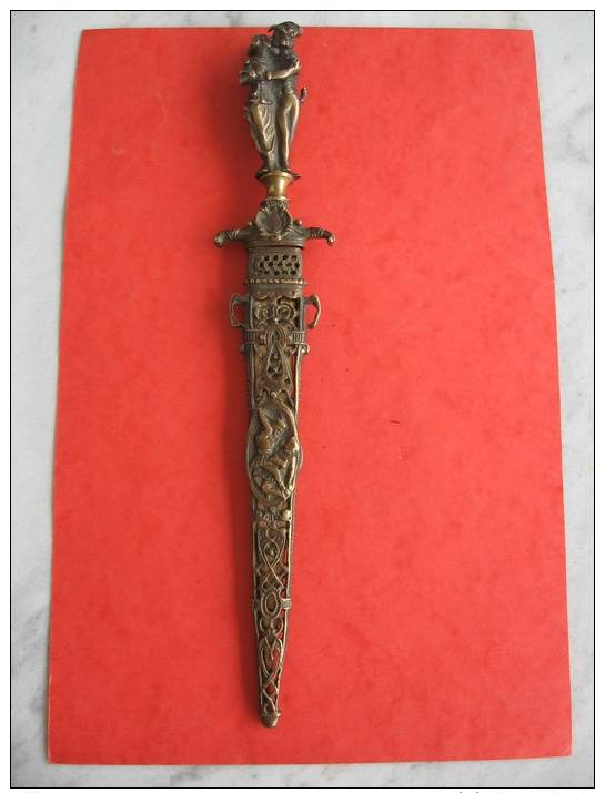 Dague Romantique Bronze  Début XIX éme - Messen