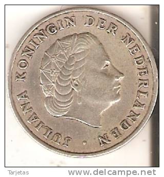 MONEDA DE PLATA DE ANTILLAS DE 1 GULDEN DEL AÑO 1964 (COIN) SILVER- ARGENT - Antillas Neerlandesas