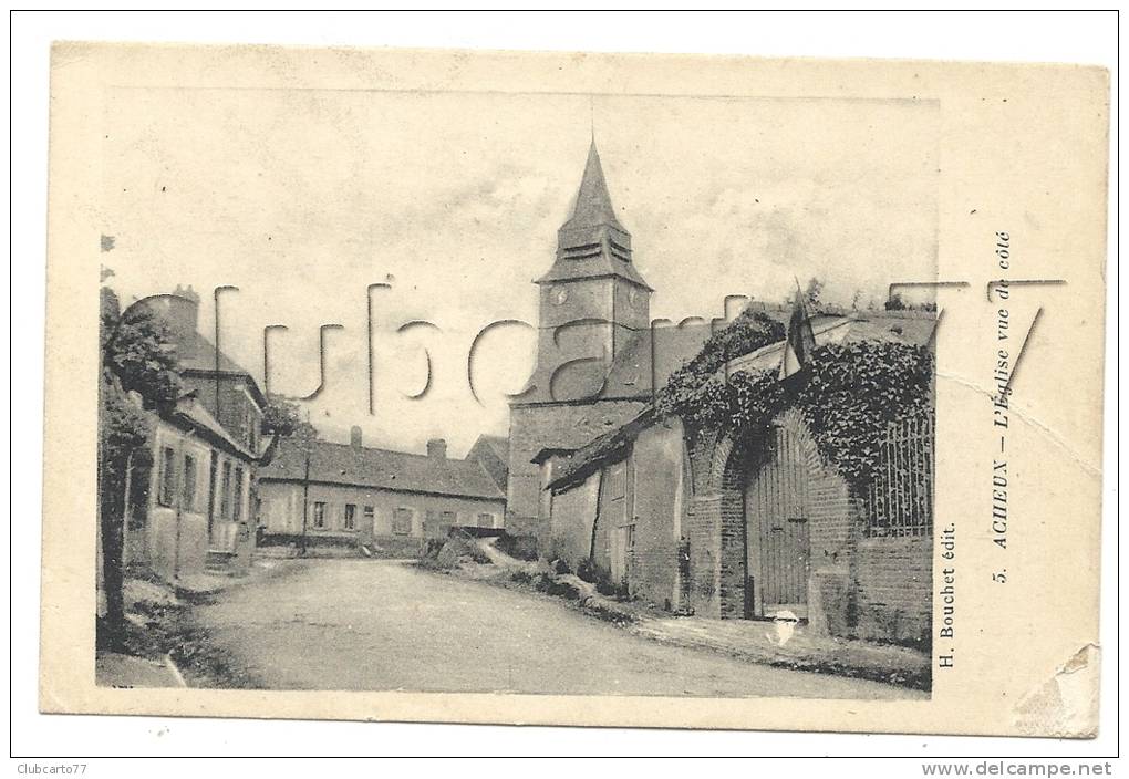 Acheux-en-Amienois (80) : La Rue Menant à L'église En 1922. - Acheux En Amienois
