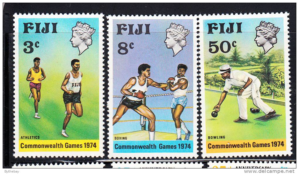 Fiji MNH Scott #341-#343 1974 Commonwealth Games - Fidji (1970-...)