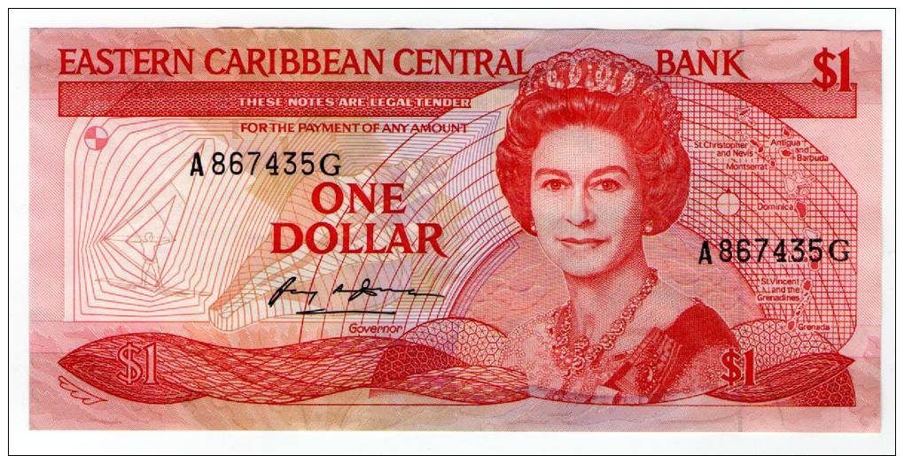 Caraïbes Orientales / East Caribbean, 1 Dollar, 1985, (suffixe G) - Caraïbes Orientales