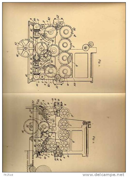 Original Patentschrift - Duplex Printing Press Comp. In Battle Creek , 1905 , Druckpesse , Druckerei , Buchdruck !!! - Tools