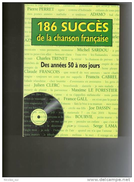 1999     MUSIQUE  186 SUCCES DE LA CHANSON FRANCAISE Des Annees 50 A Nos Jours - Musique