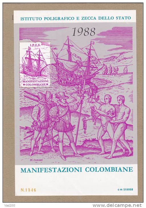CRISTOPHE COLUMB MANIFESTATION, CINDERELLA, 1988, ITALY - Christoffel Columbus