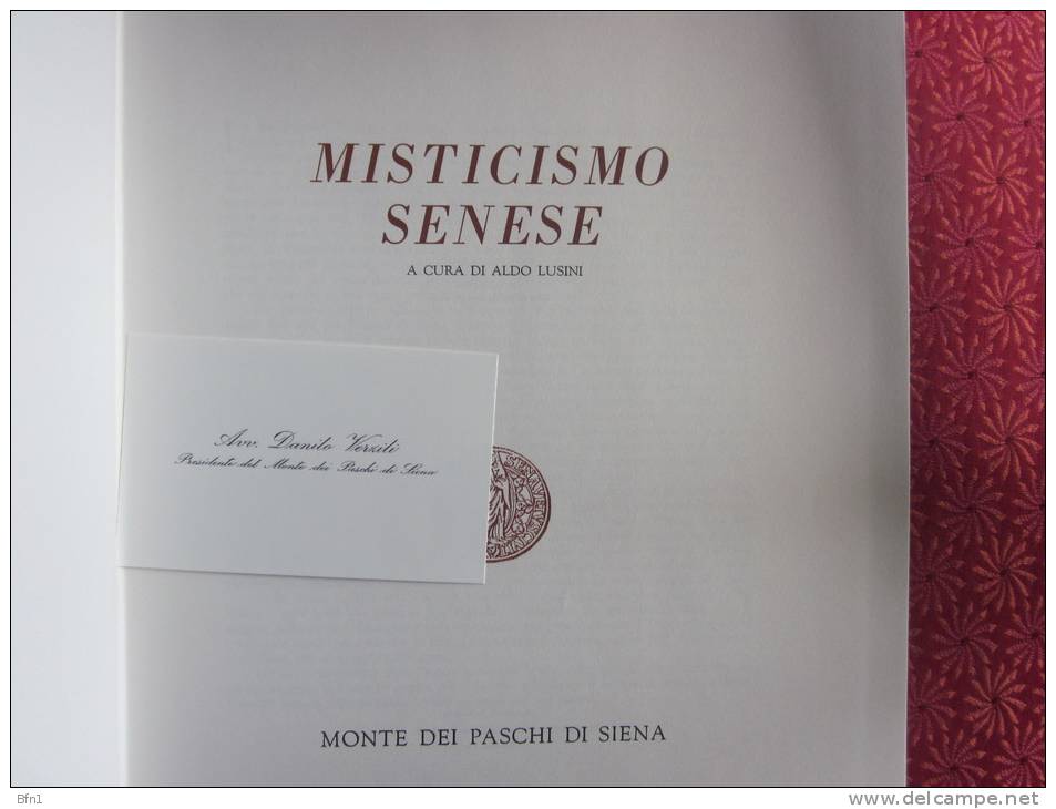 Misticismo Senese. A Cura Di Aldo 1965 Lusini Piero Misciattelli - Oude Boeken