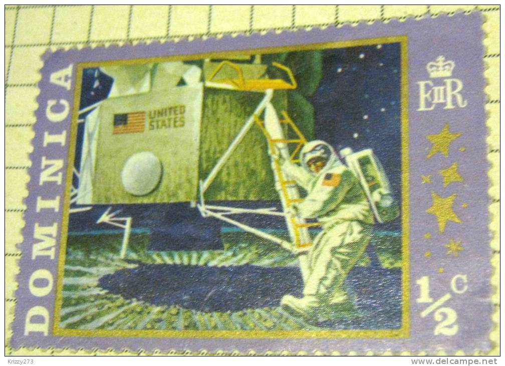 Dominica 1970 Moon Landings Apollo 11 And Neil Armstrong 0.5c - Mint - Dominica (...-1978)